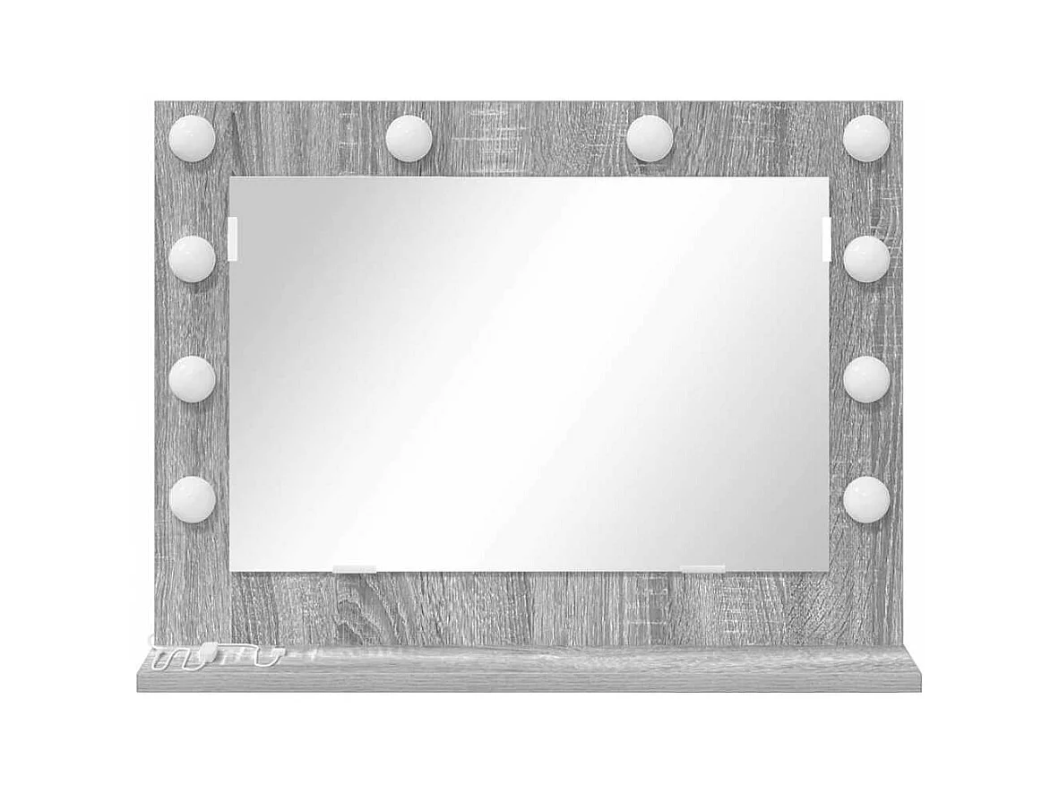 Specchio da toeletta con specchio Sonoma Grey 60 x 45 x 18 cm