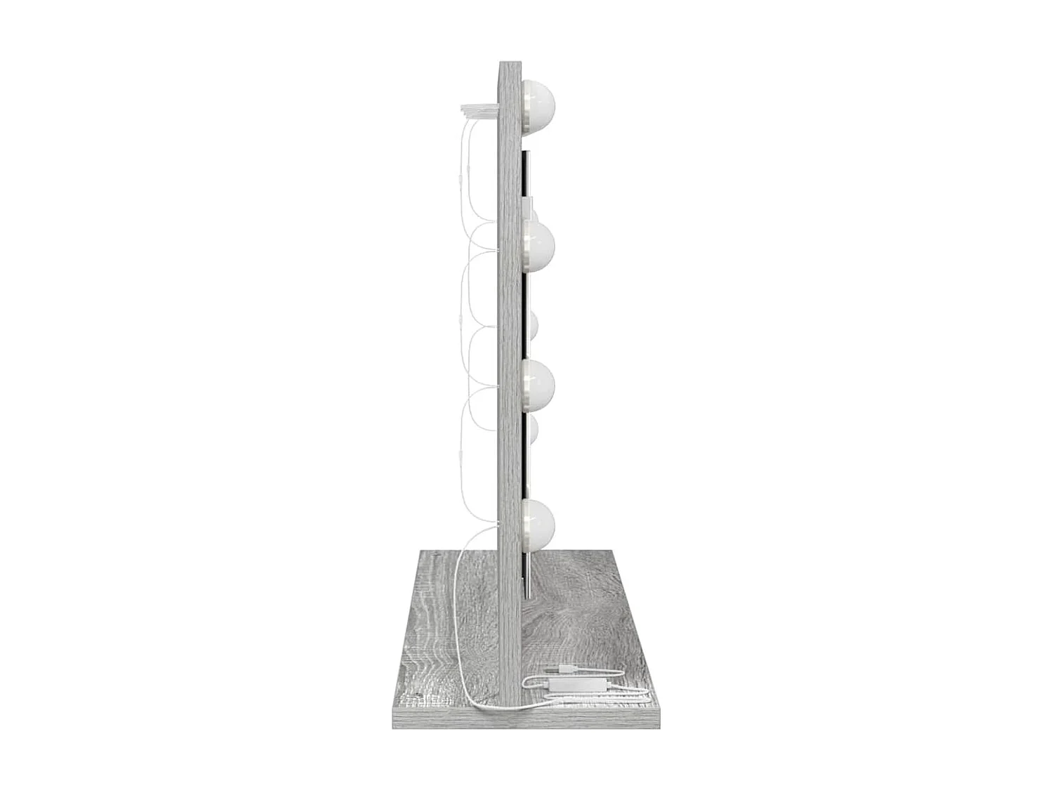 Miroir de vanité avec miroir Gris Sonoma 60 x 45 x 18 cm