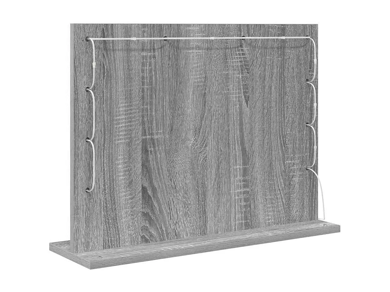 Miroir de vanité avec miroir Gris Sonoma 60 x 45 x 18 cm