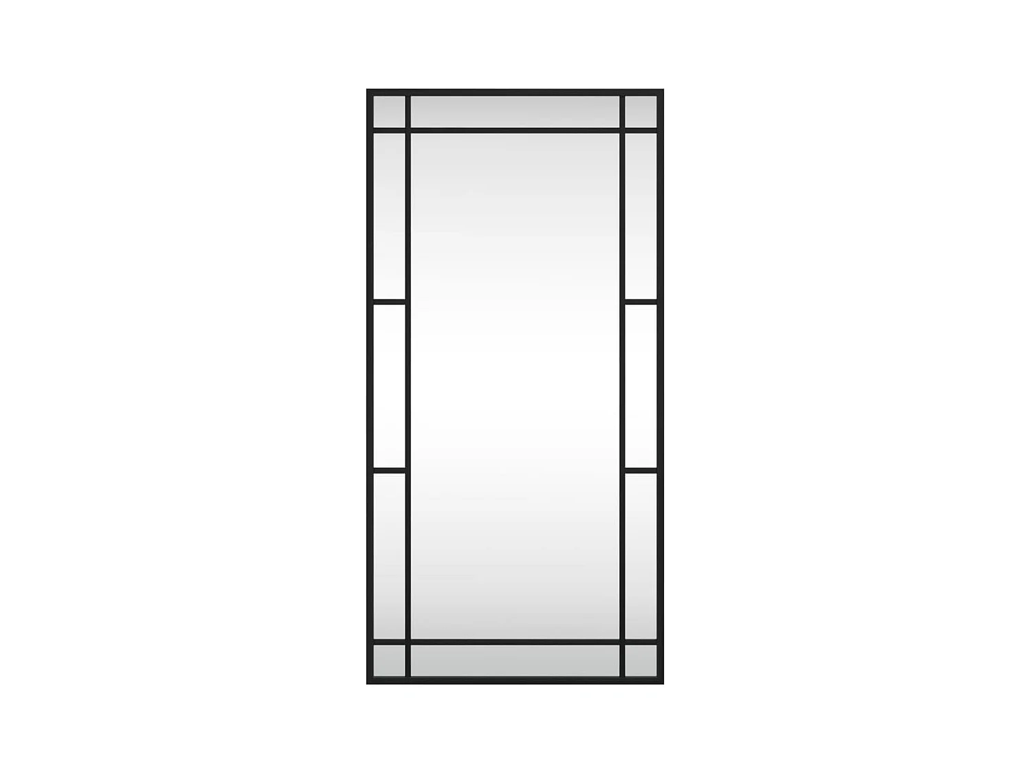 Specchio da parete nero 40x80 cm rettangolare in ferro