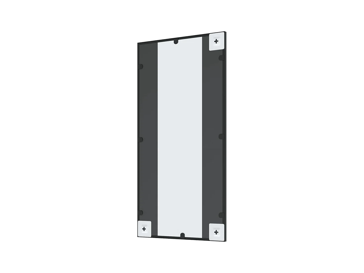 Specchio da parete nero 40x80 cm rettangolare in ferro