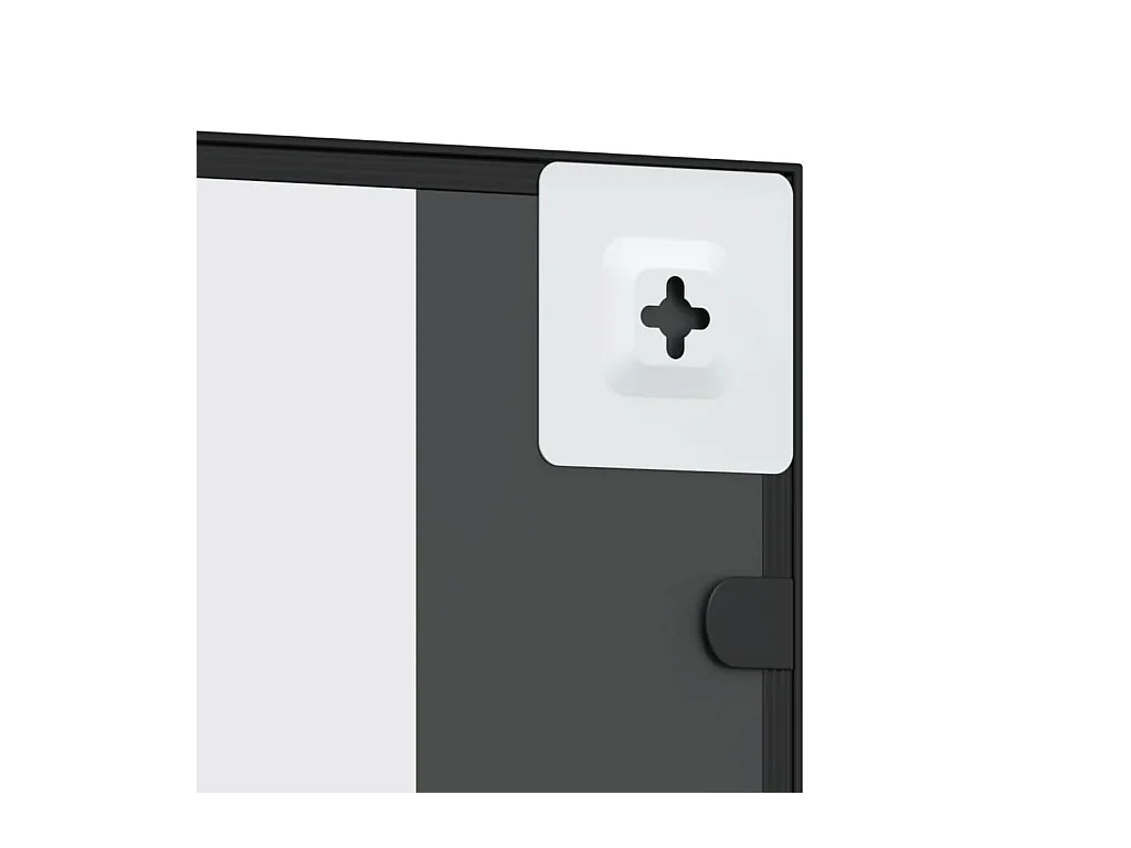 Zwarte wandspiegel 40x80 cm rechthoekig ijzer