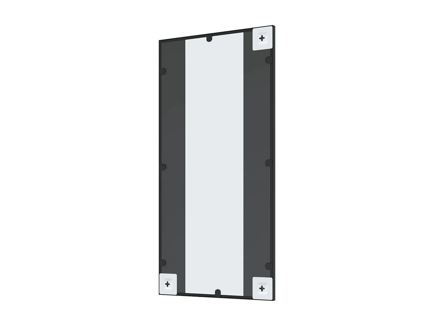 Espejo de pared negro 40x80 cm rectangular hierro