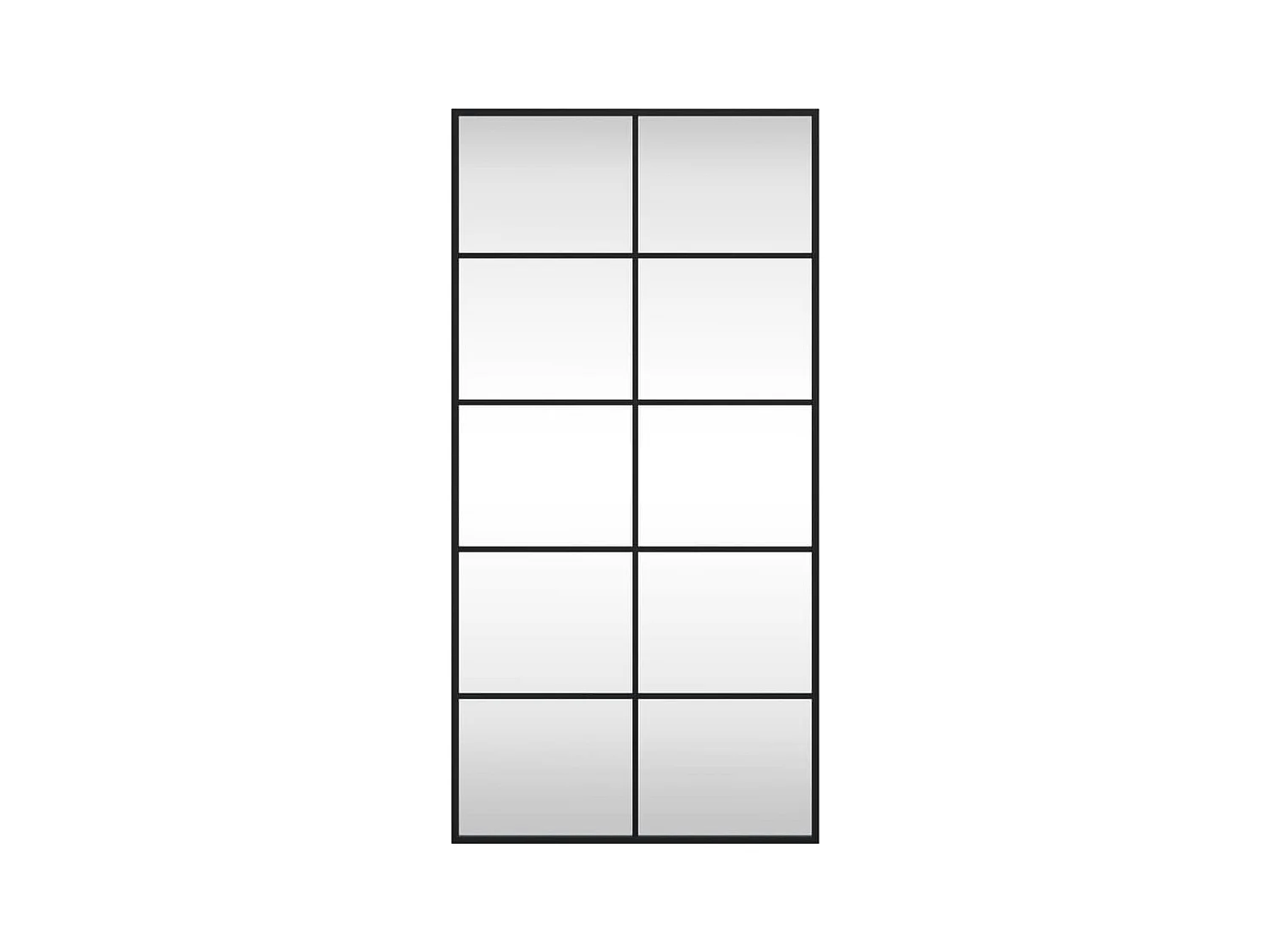 Specchio da parete nero 50x100 cm rettangolare in ferro