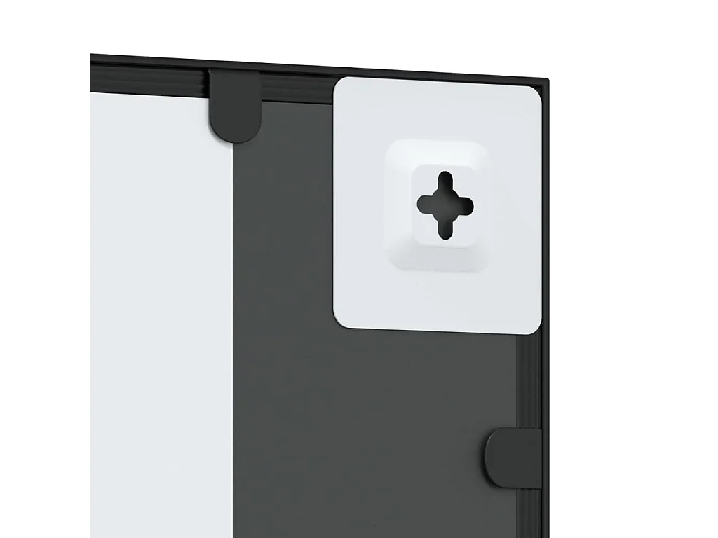 Espejo de pared negro 50x100 cm rectangular hierro