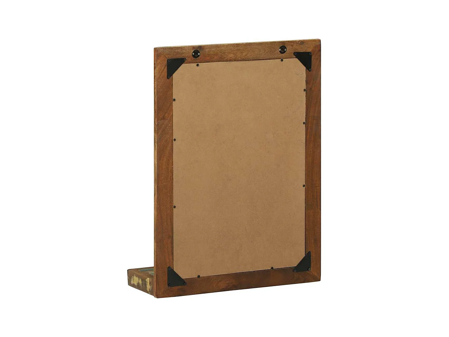 Miroir de salle de bain avec miroir Marron Bois massif récupéré