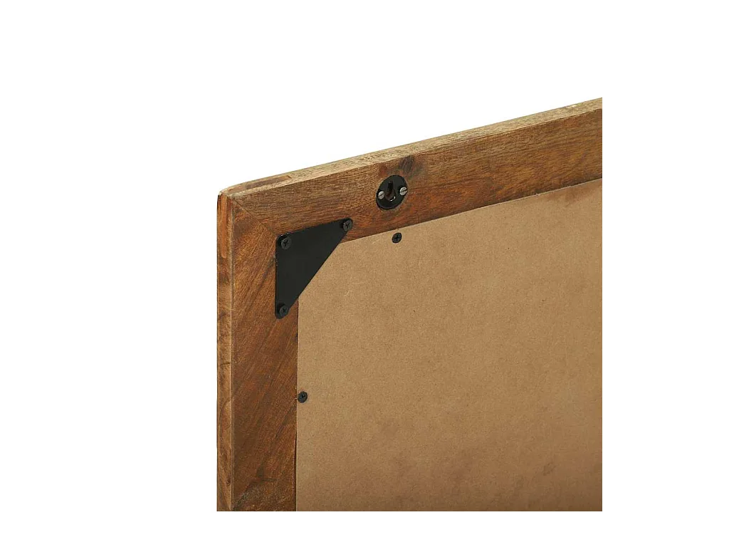 Miroir de salle de bain avec miroir Marron Bois massif récupéré