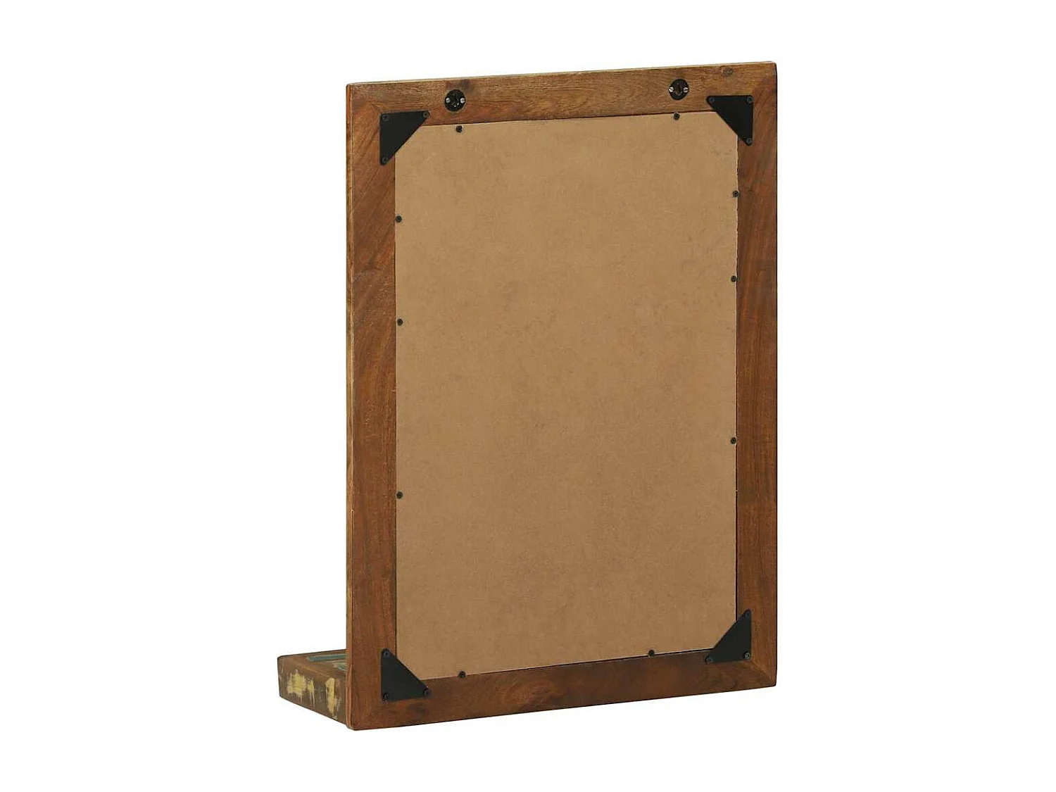 Miroir de salle de bain avec miroir Marron Bois massif récupéré