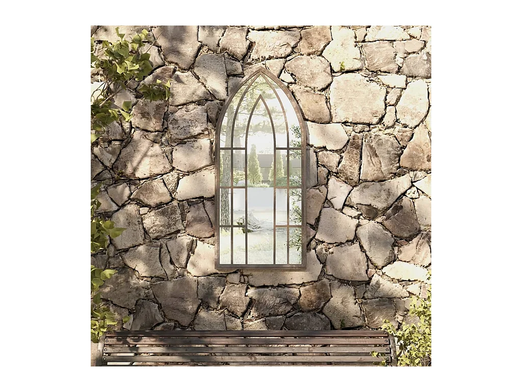 Miroir de jardin Sable 100x45cm Fer pour utilisation extérieure