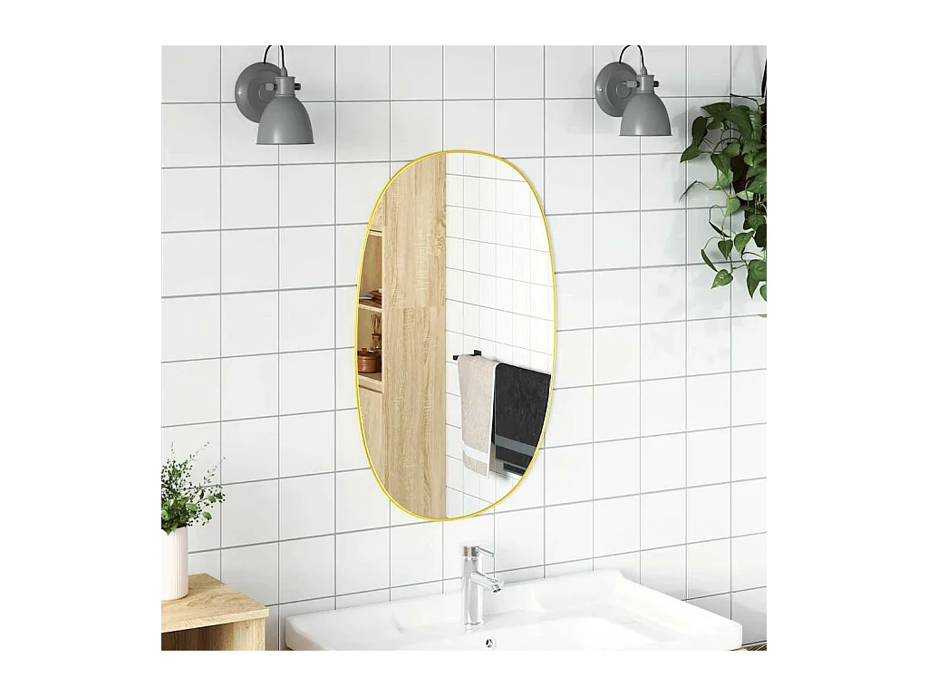 Miroir mural Doré 70x45 cm