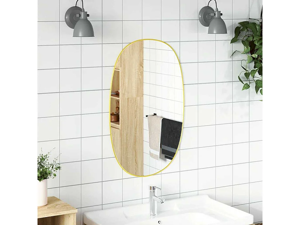 Miroir mural Doré 70x45 cm