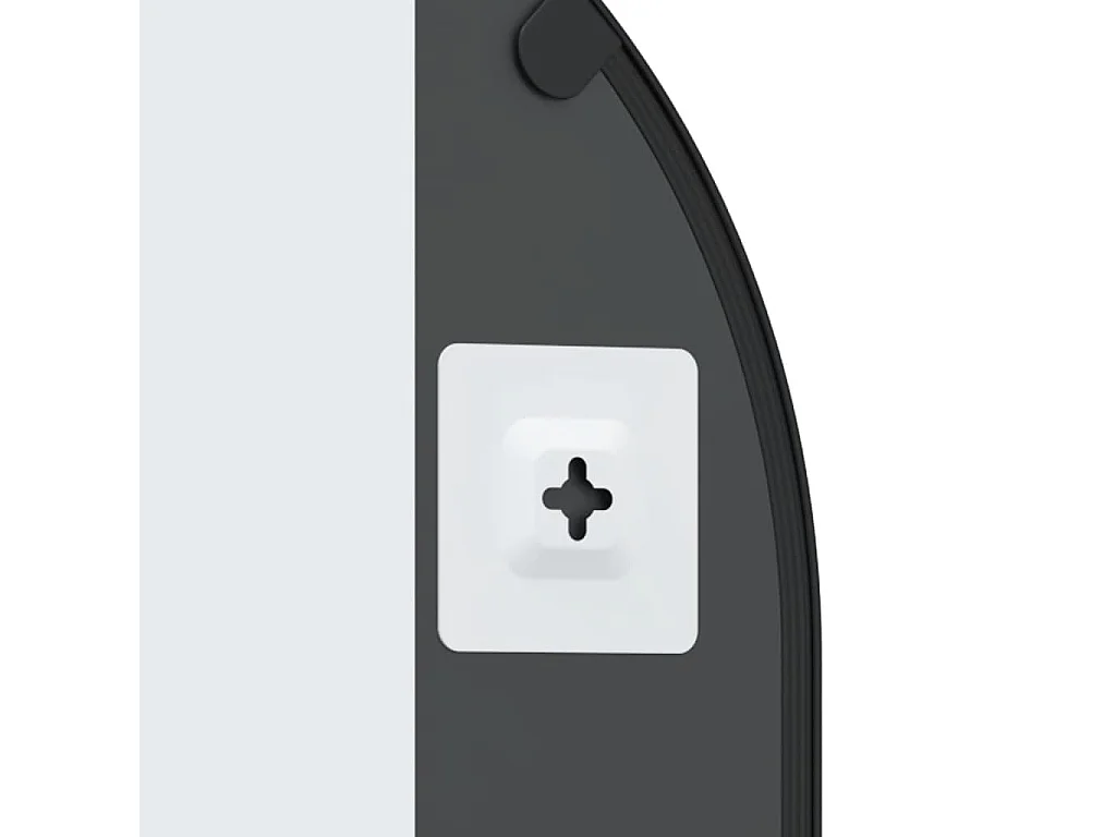 Espejo de pared negro 40x80 cm arco de hierro