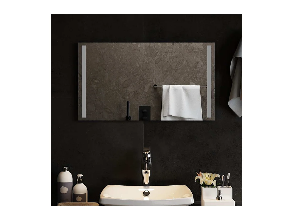 Miroir de salle de bain à LED 70x40 cm