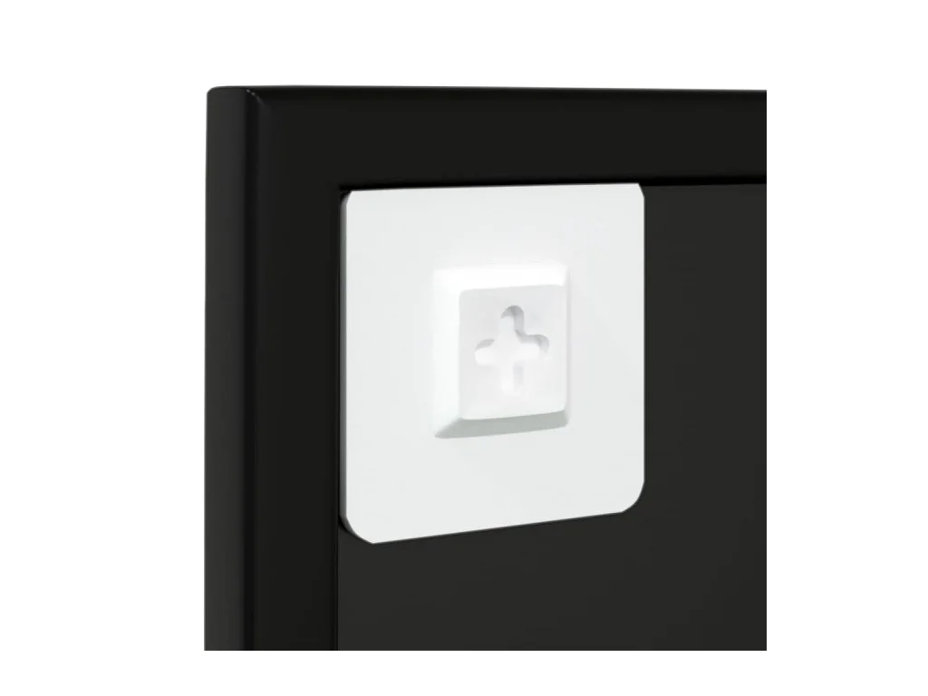 Wandspiegels 2 stuks zwart 80x60 cm metaal