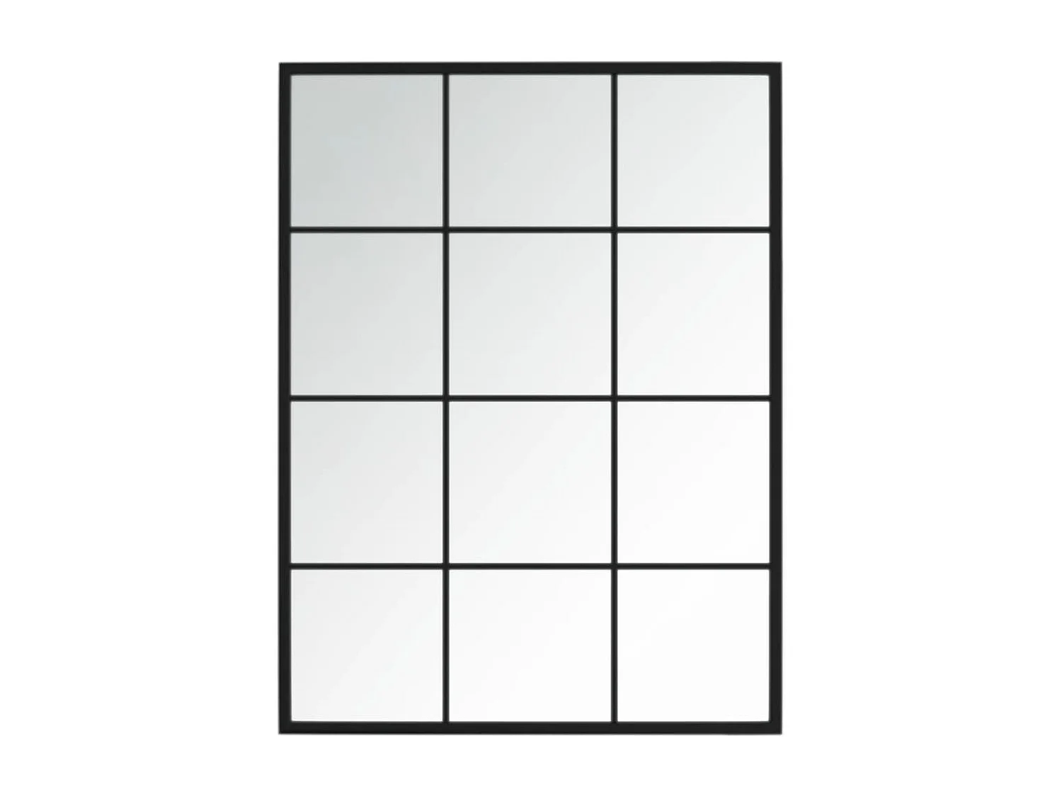 Specchi da parete 2 pezzi nero 80x60 cm metallo