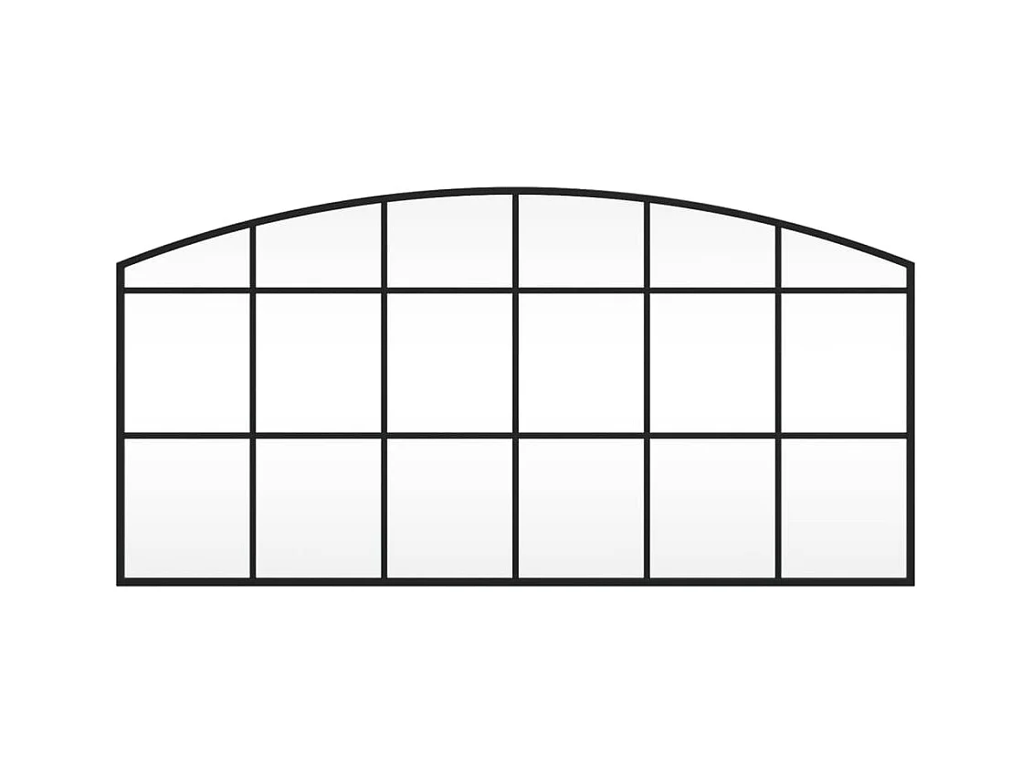 Schwarzer Wandspiegel 100x50 cm Eisenbogen