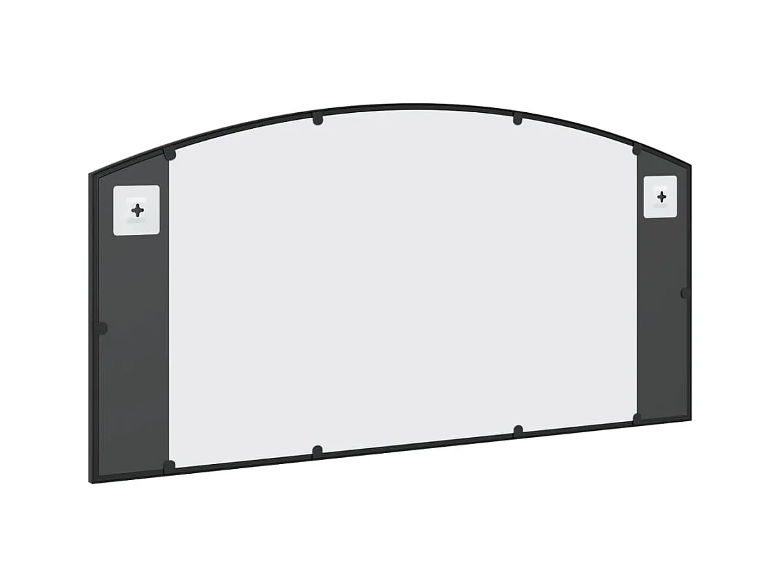 Schwarzer Wandspiegel 100x50 cm Eisenbogen