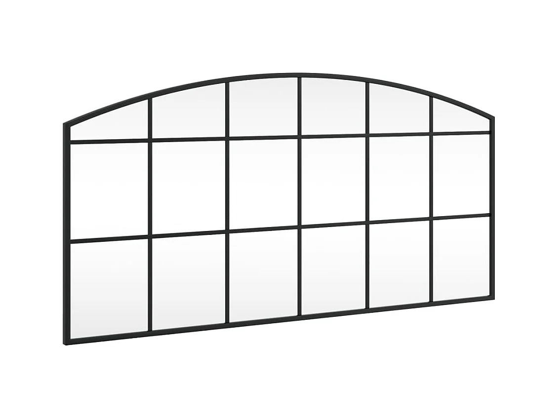 Zwarte wandspiegel 100x50 cm ijzeren boog