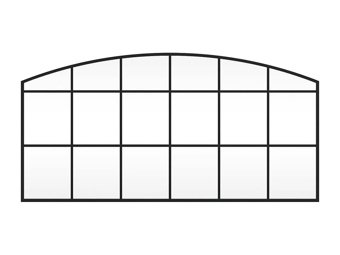 Specchio da parete nero 100x50 cm arco in ferro