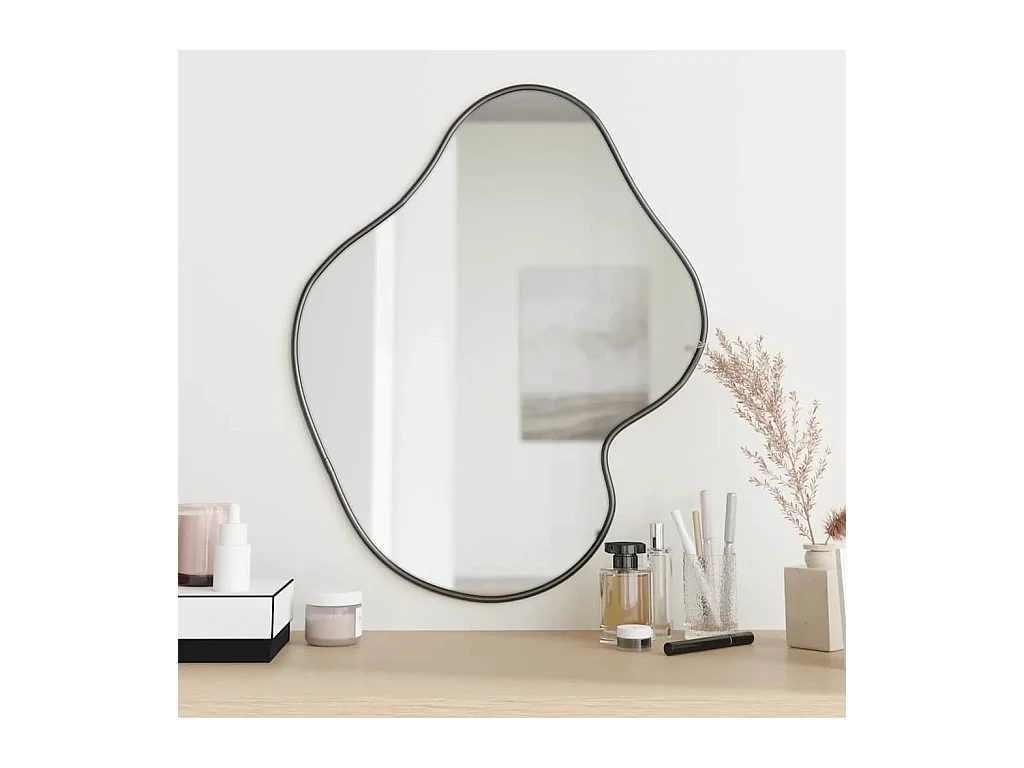 Miroir mural Noir 60x50 cm
