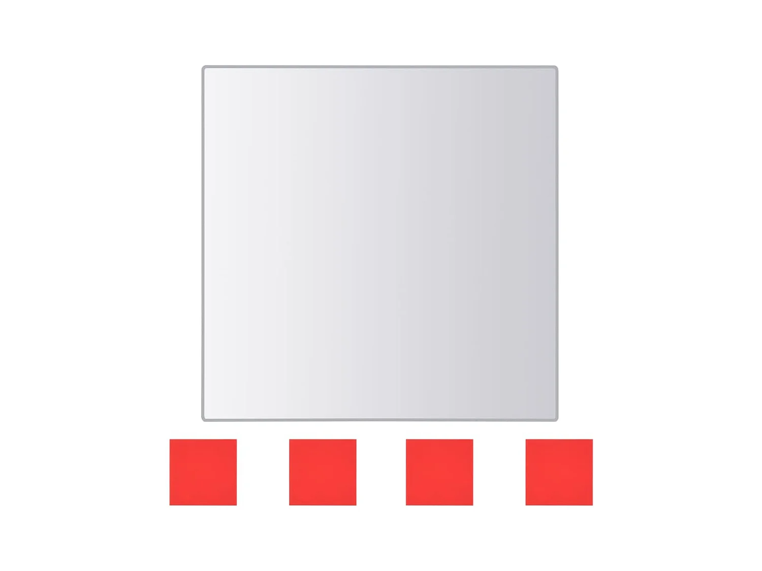 Spiegeltegel 24 stuks Vierkant Glas