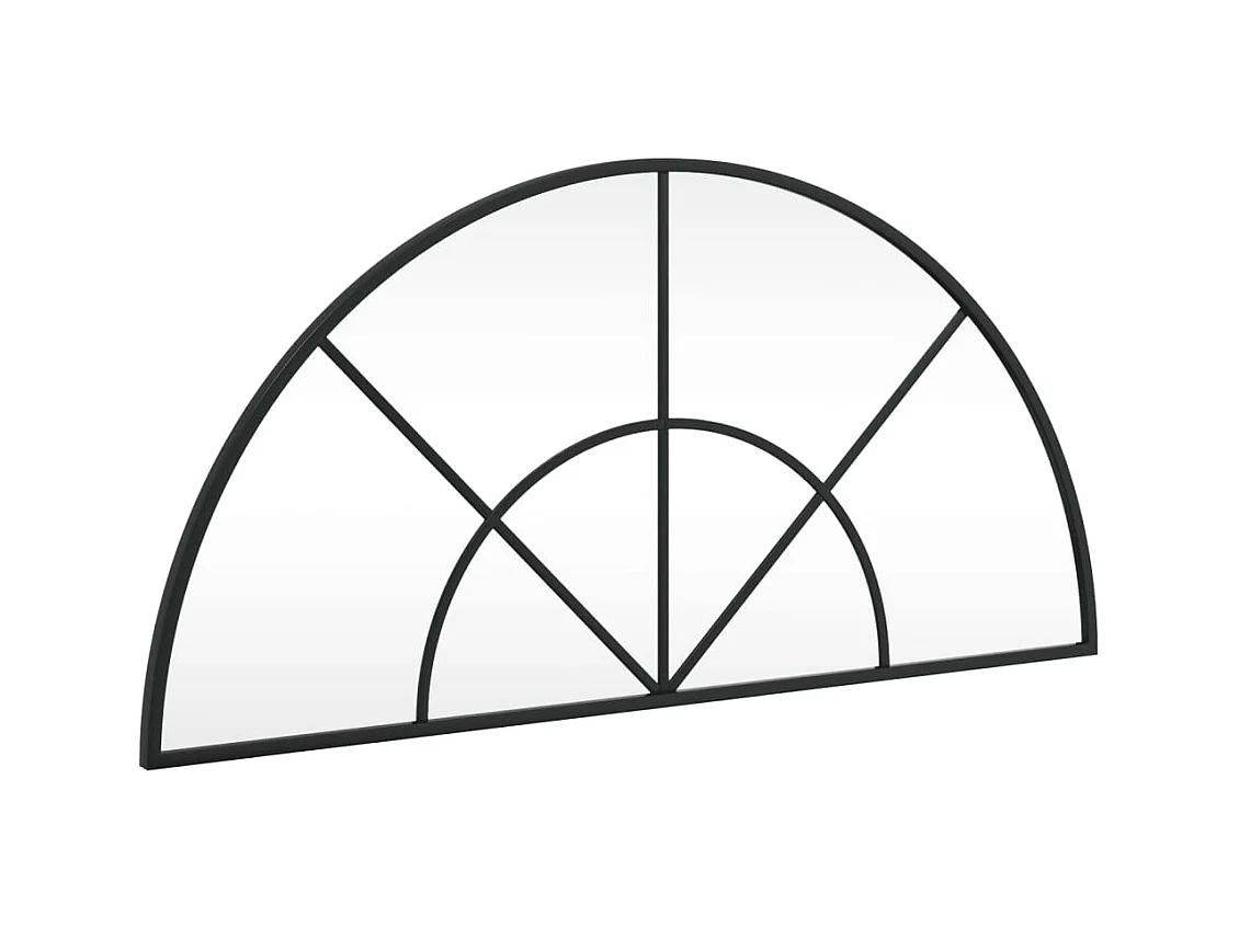 Zwarte wandspiegel 80x40 cm ijzeren boog