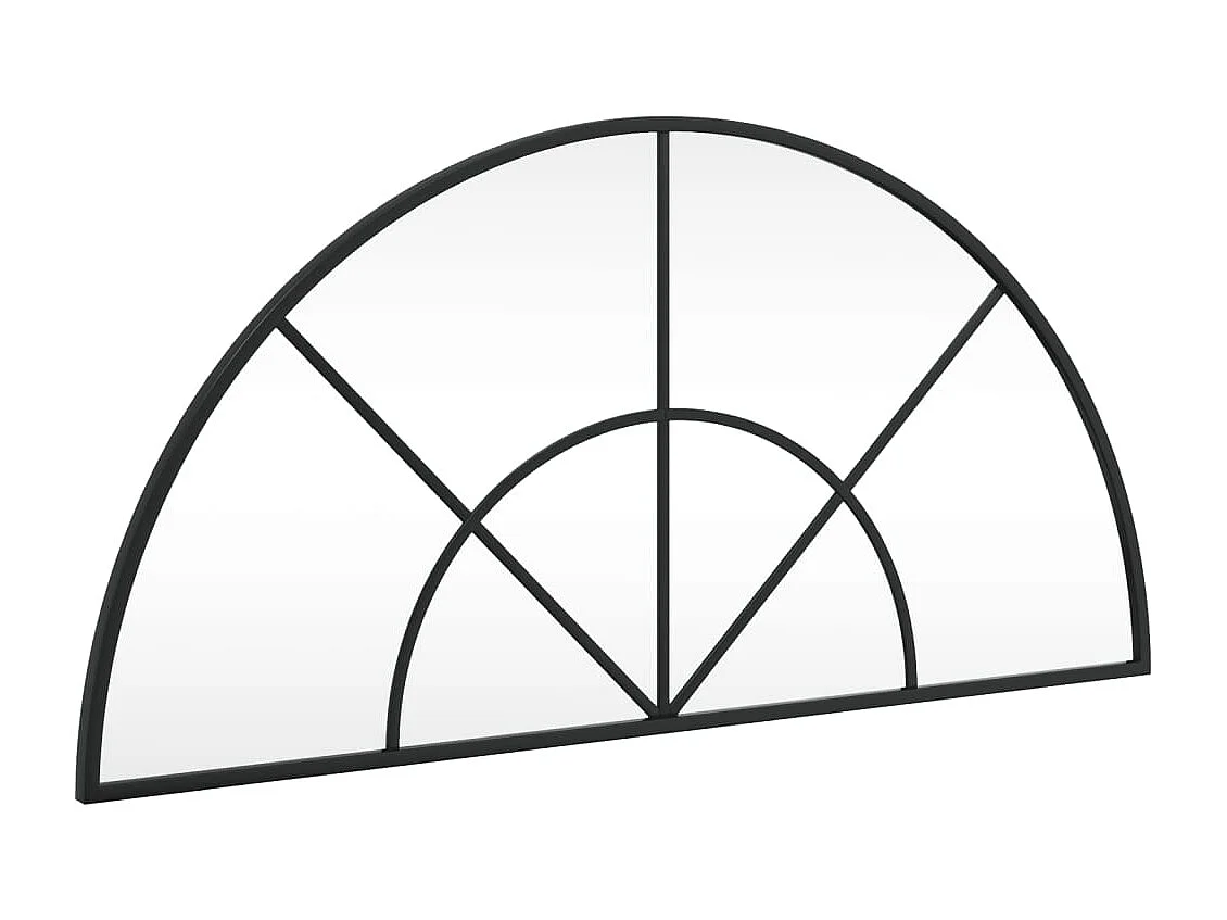 Espejo de pared negro 80x40 cm arco de hierro