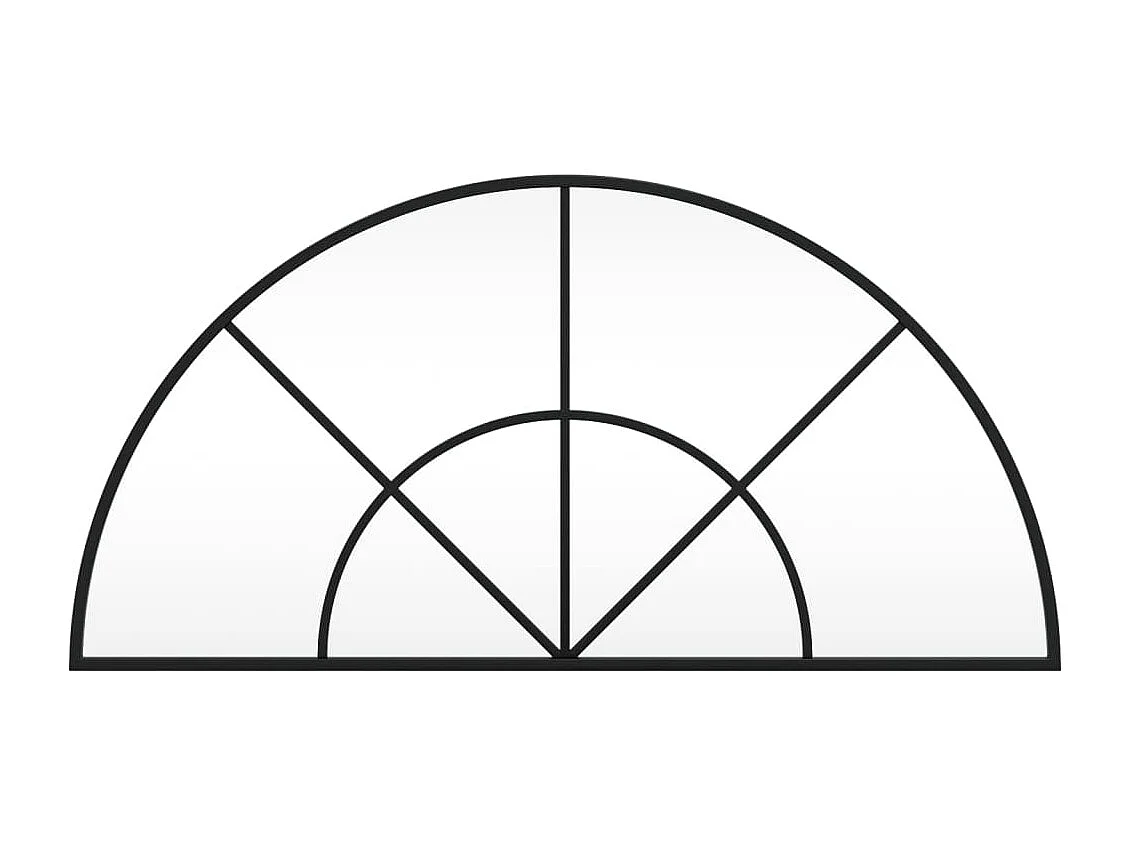 Espejo de pared negro 80x40 cm arco de hierro