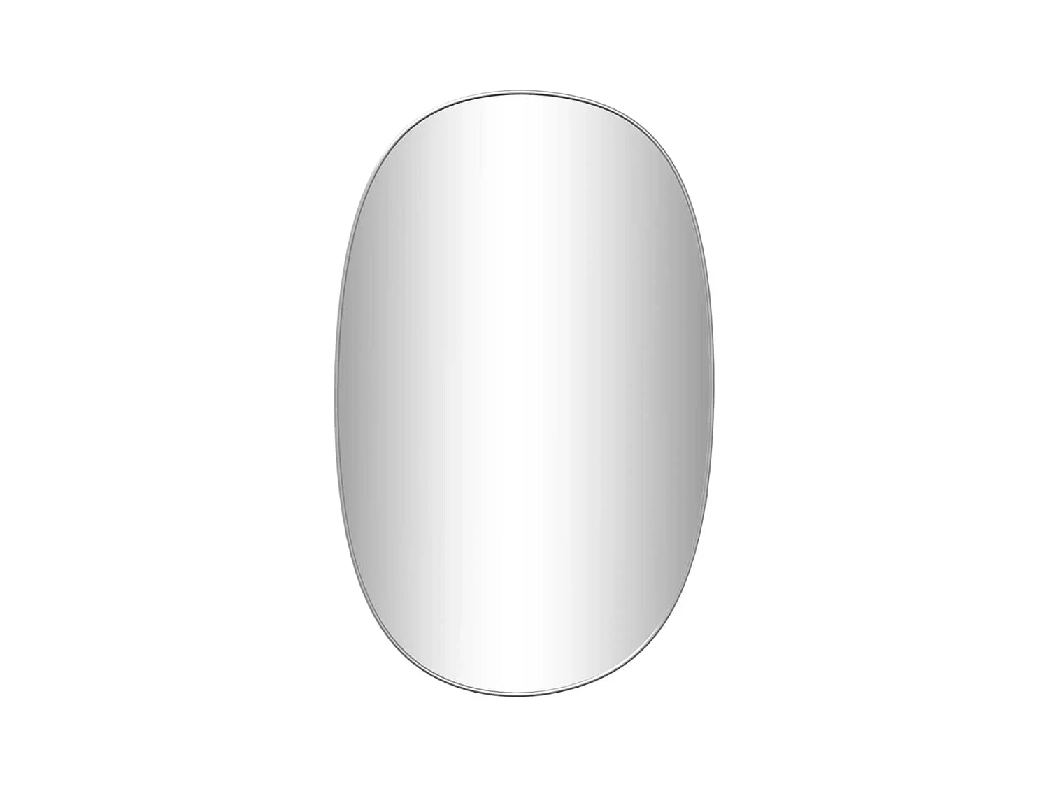 Specchio da parete argentato 80x50 cm