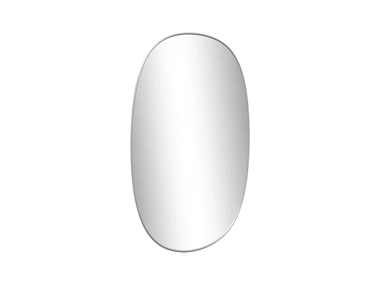 Specchio da parete argentato 80x50 cm