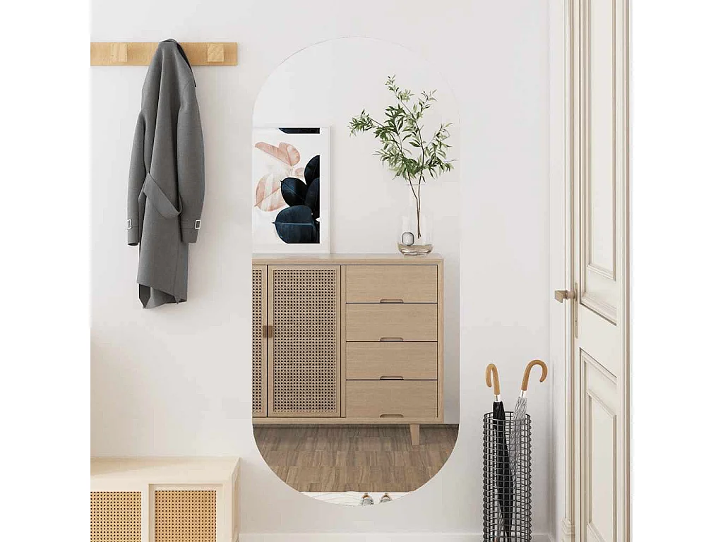 Specchio da parete 45x100 cm Vetro ovale