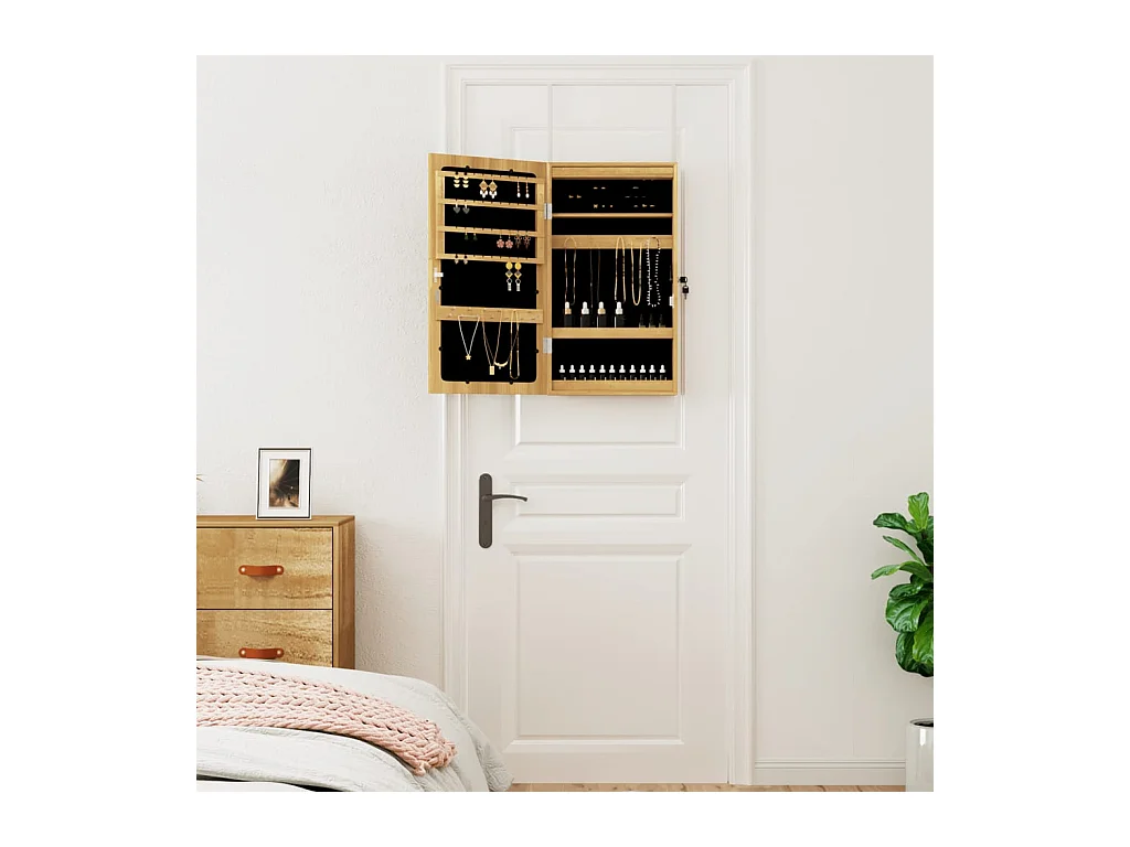 Sieradenkast met spiegel en LED-wandverlichting