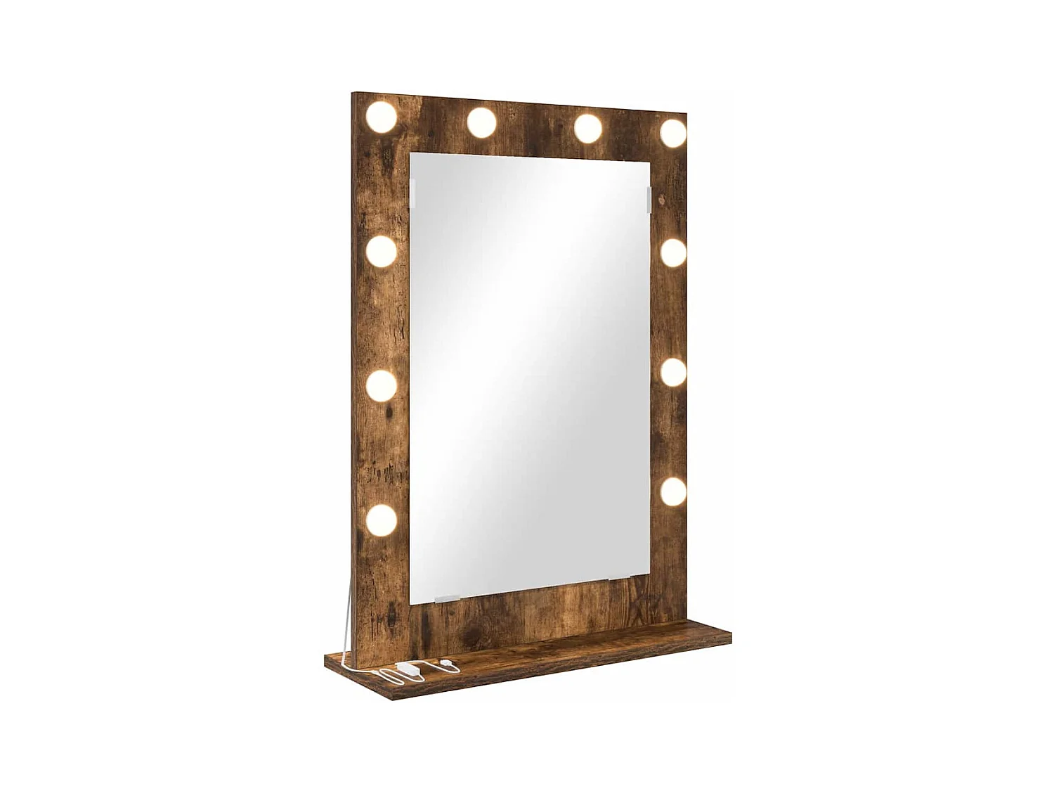 Miroir de vanité avec miroir Chêne fumé 70 x 50 x 18 cm