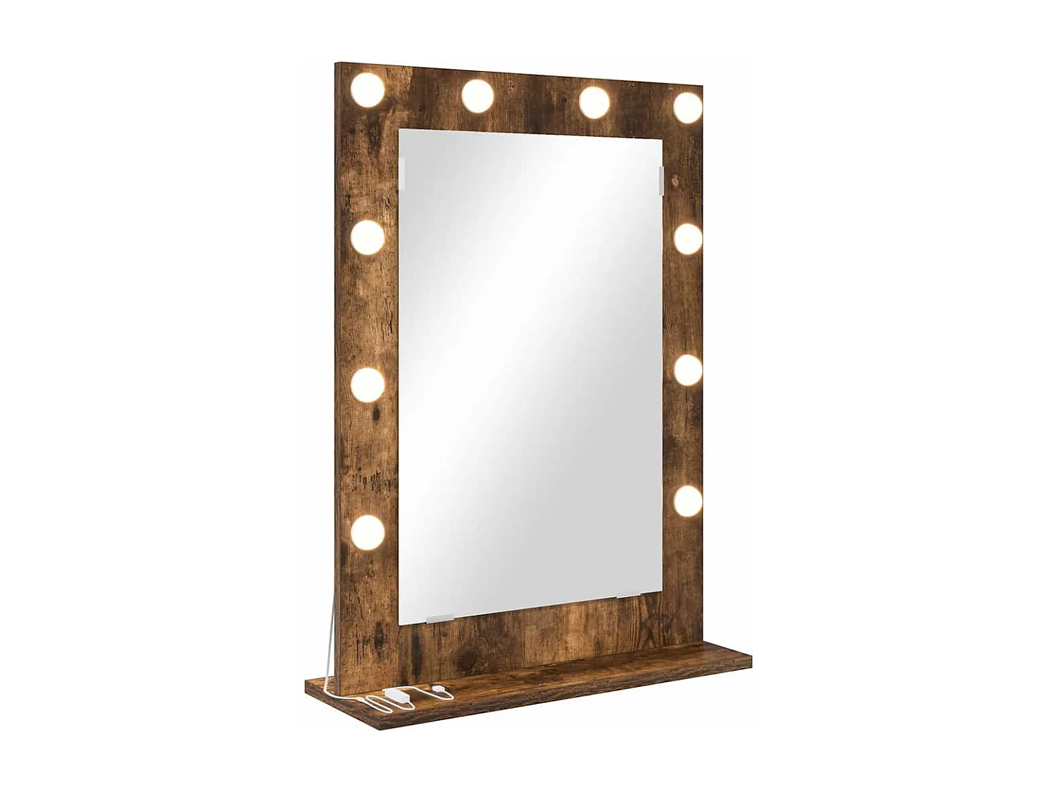 Miroir de vanité avec miroir Chêne fumé 70 x 50 x 18 cm