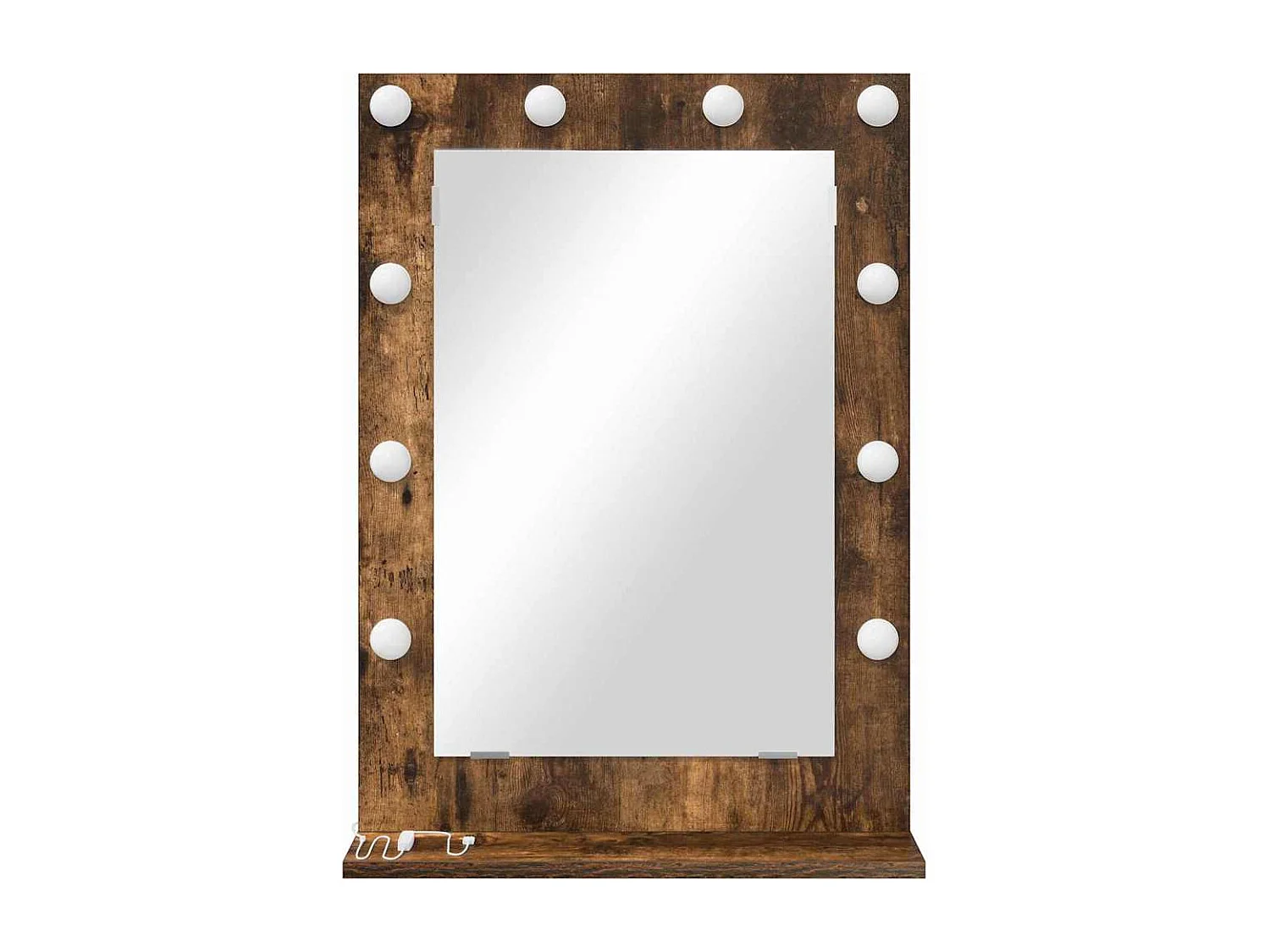 Miroir de vanité avec miroir Chêne fumé 70 x 50 x 18 cm