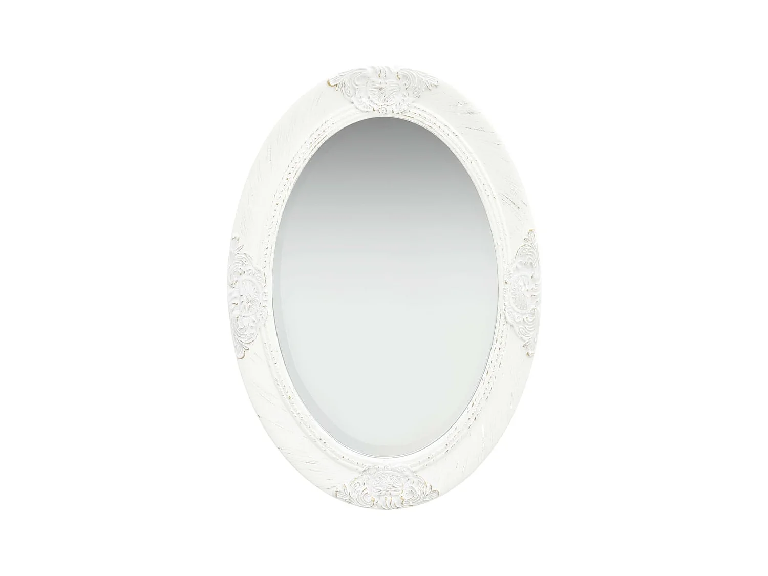 Espejo de pared estilo barroco 50x70 cm Blanco