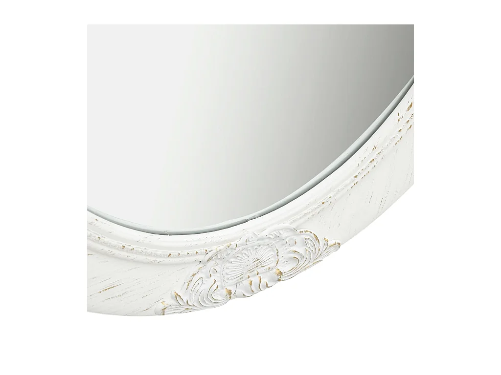 Espejo de pared estilo barroco 50x70 cm Blanco