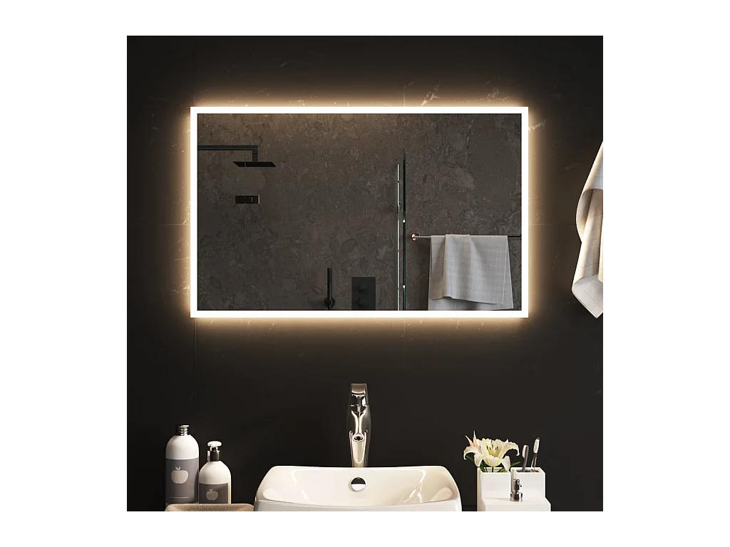 Miroir de salle de bain à LED 50x80 cm