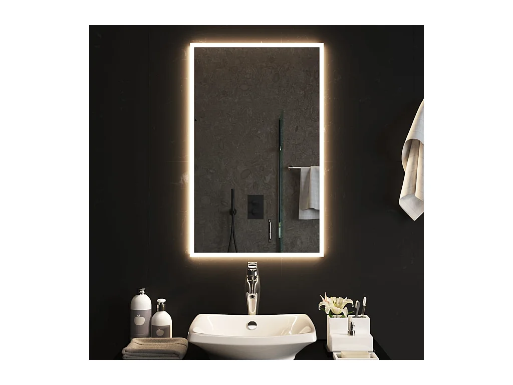 Miroir de salle de bain à LED 50x80 cm