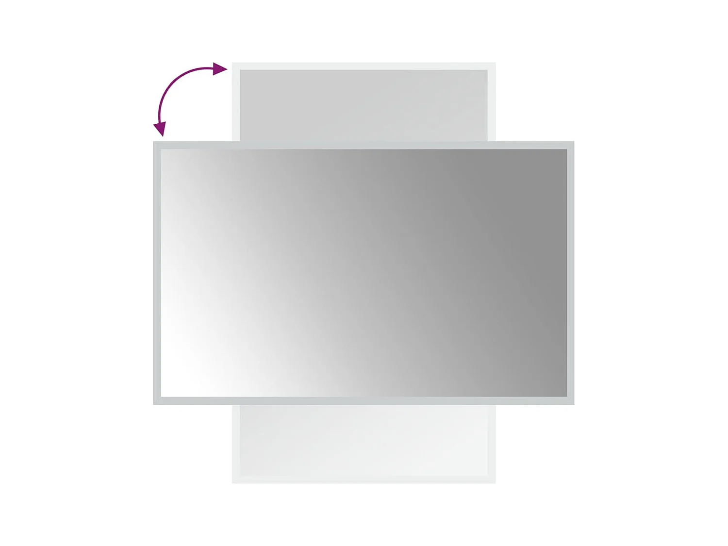 Miroir de salle de bain à LED 50x80 cm