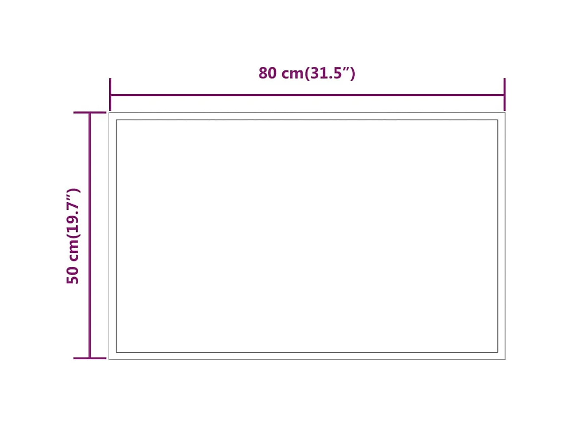 Miroir de salle de bain à LED 50x80 cm