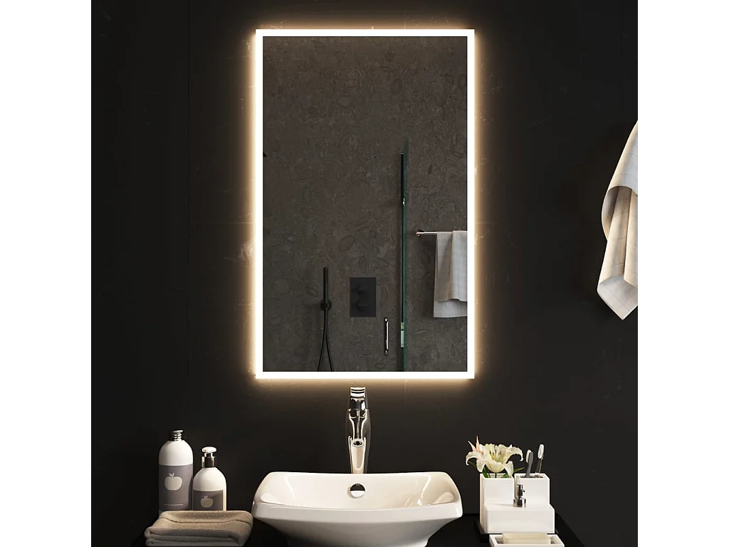 Miroir de salle de bain à LED 50x80 cm