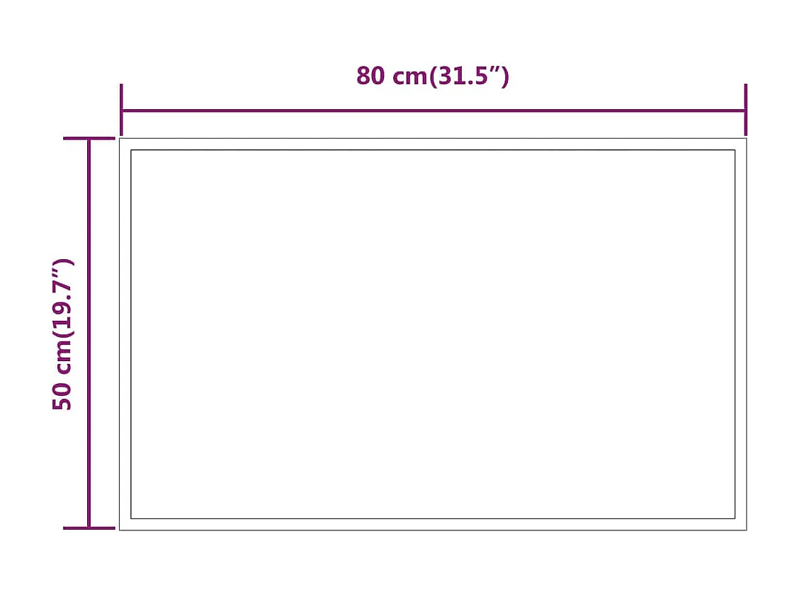 Miroir de salle de bain à LED 50x80 cm
