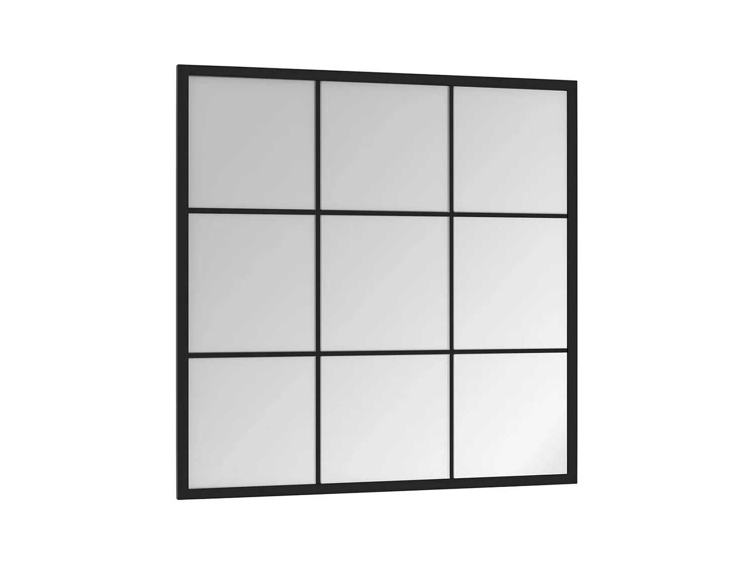 Zwarte wandspiegel 60x60 cm metaal