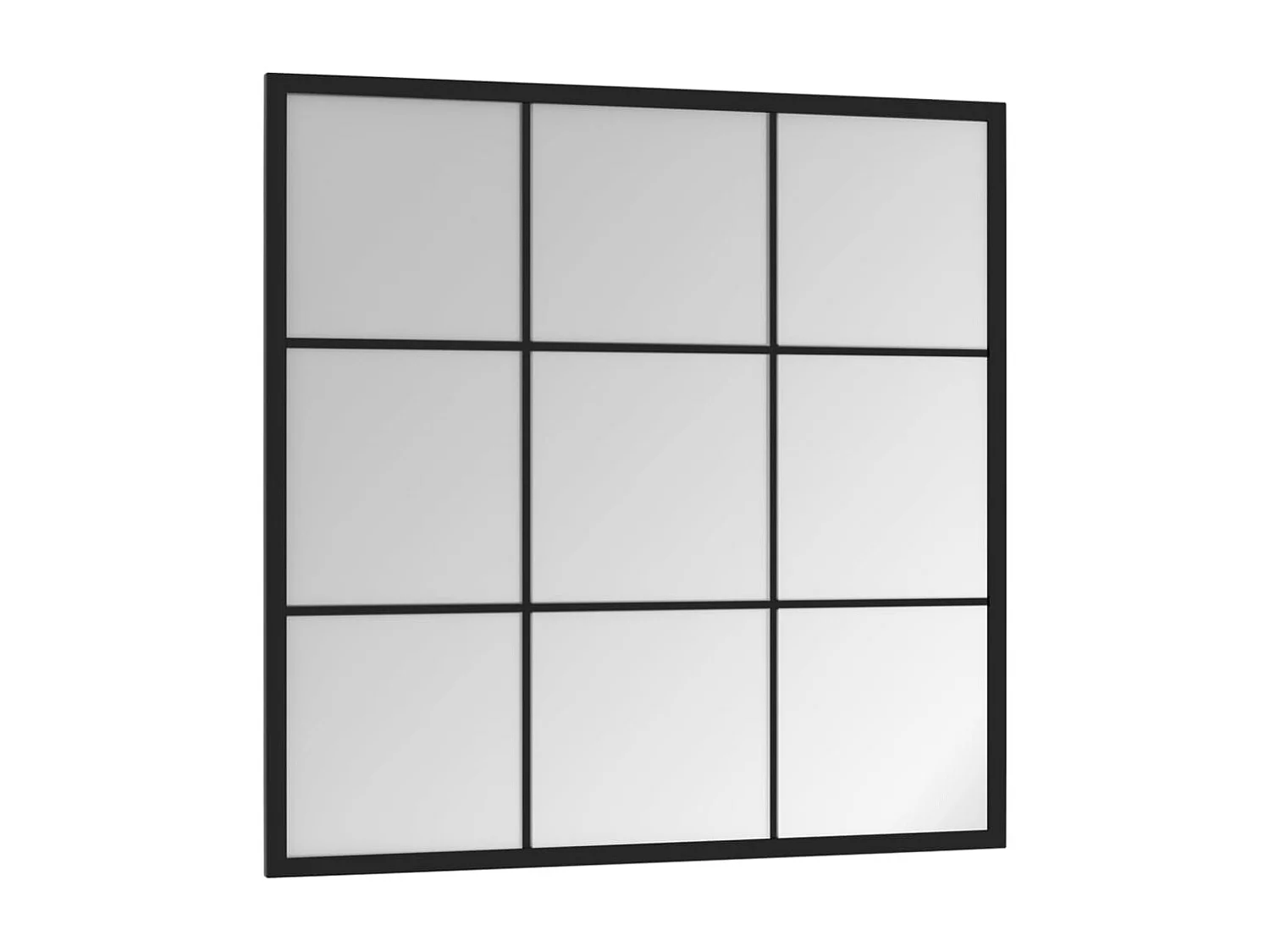 Specchio da parete nero 60x60 cm metallo