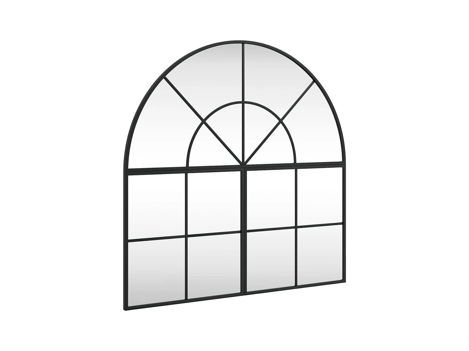 Specchio da parete nero 80x80 cm arco in ferro