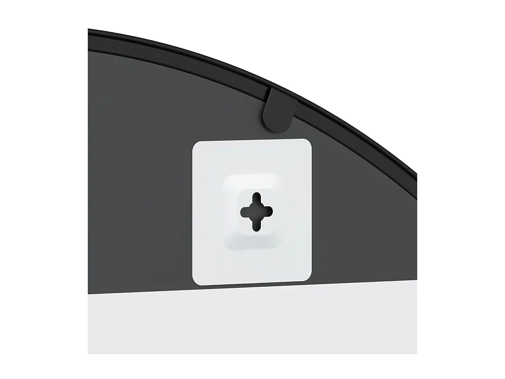 Specchio da parete nero 80x80 cm arco in ferro