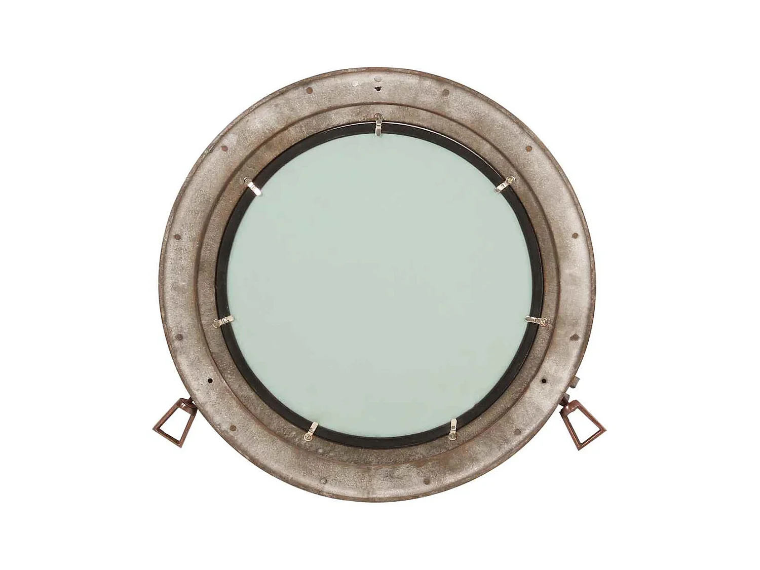 Miroir en forme de hublot mural Ø50 cm aluminium et verre