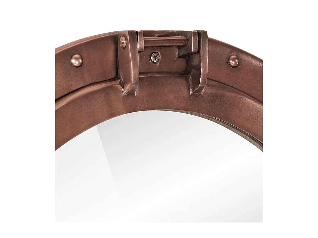 Miroir en forme de hublot mural Ø50 cm aluminium et verre