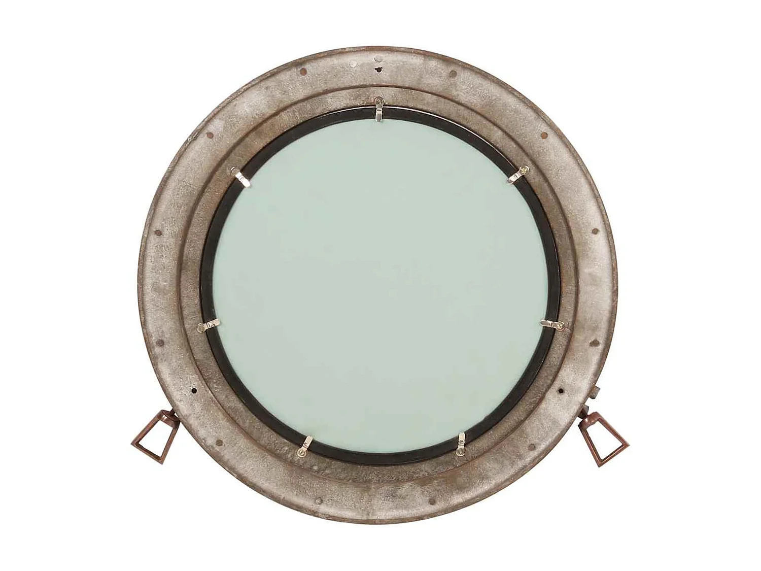 Miroir en forme de hublot mural Ø50 cm aluminium et verre